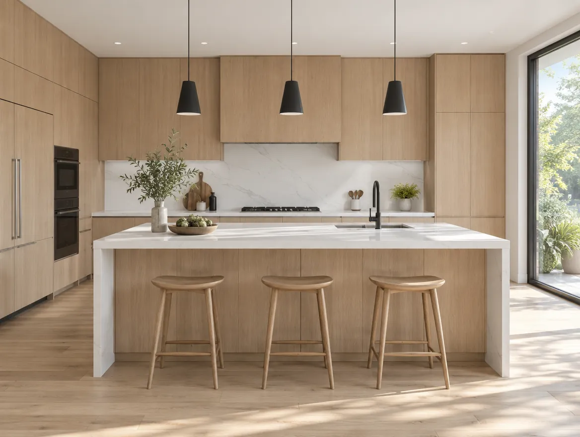 AI-generated modern kitchen redesign