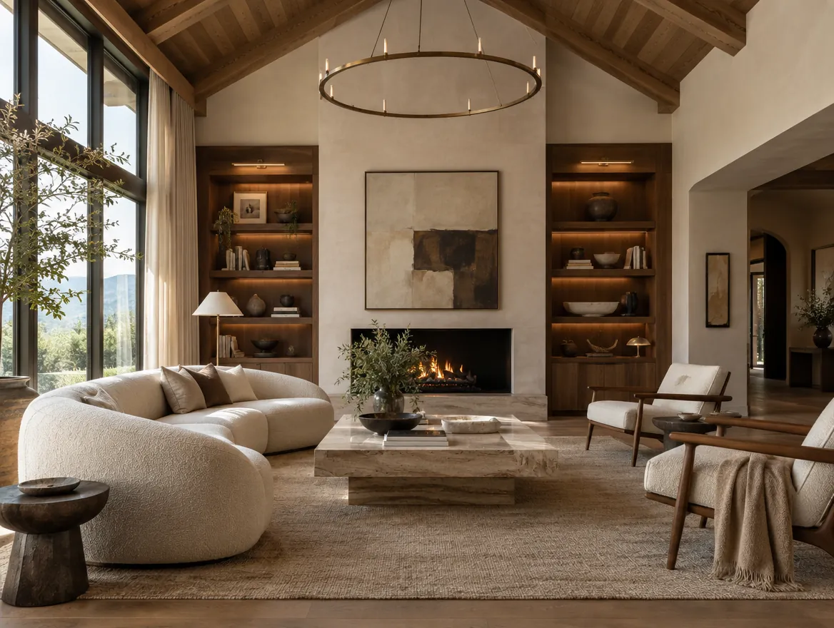 AI-generated luxury living room redesign